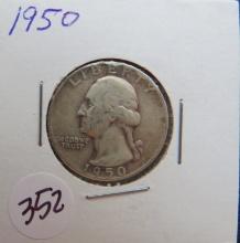 1950- Washington Quarter