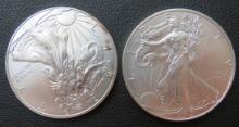 (2) 2013- American Eagle Silver Dollars