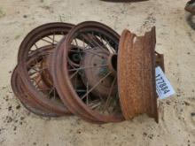 ANTIQUE SPOKE WHEELS