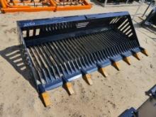 UNUSED LANDHONOR QUICK ATTACH 84" ROCK BUCKET