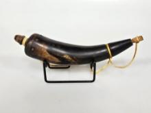 Powder Horn - Wood Carved