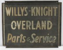 Early SST Willys-Knight Overland Dealership Sign