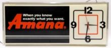 Vintage Amana Appliances Advertising Clock