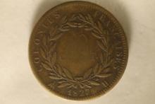 1827 FRENCH COLONIES 10 CENTIMES