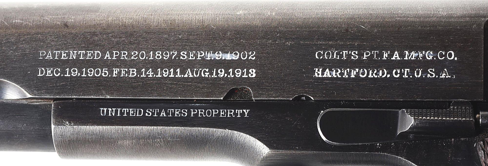 (C) COLT 1911 .45 ACP SEMI-AUTOMATIC PISTOL WITH COLT LETTER INDICATING SHIPMENT TO SPRINGFIELD (191