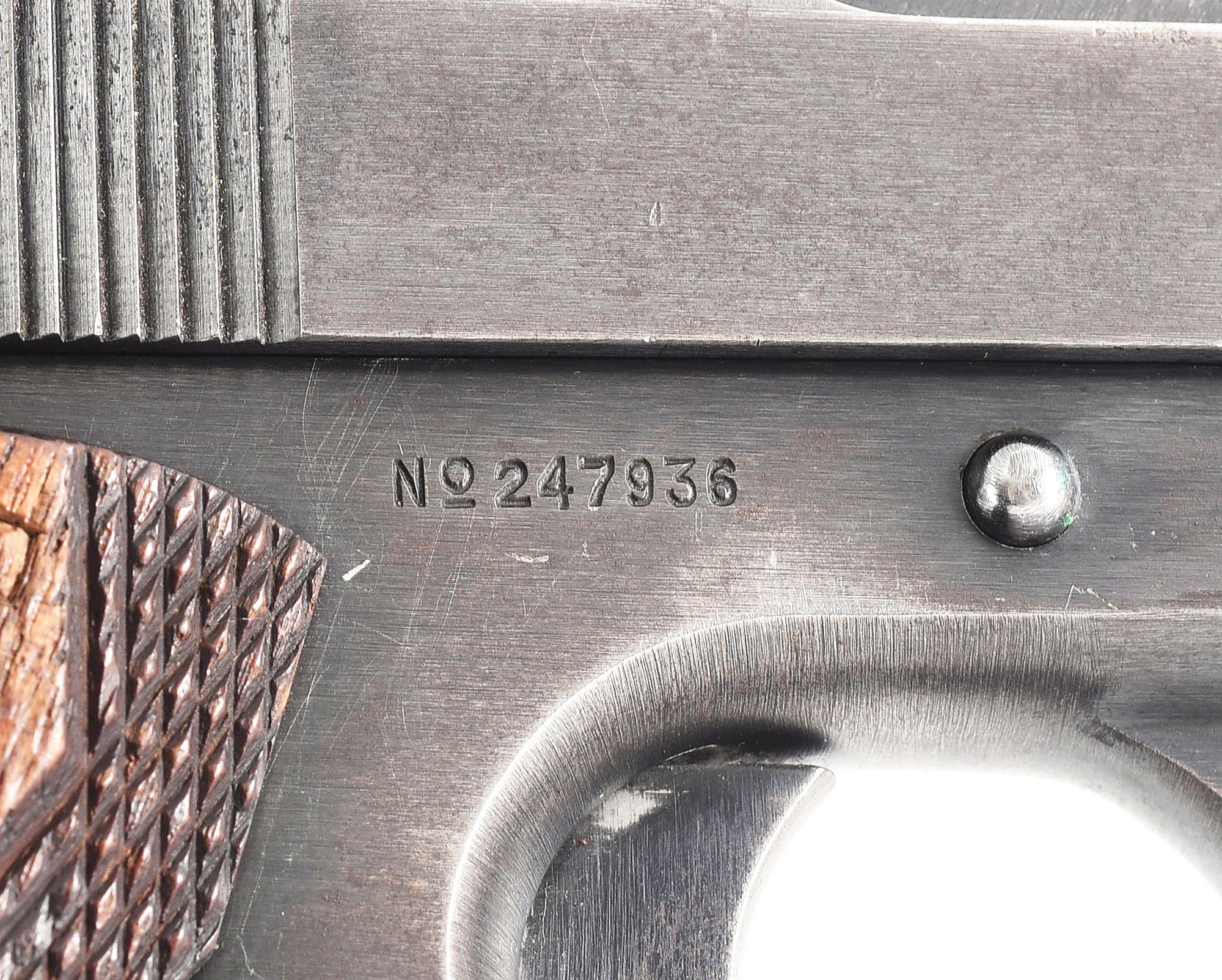 (C) COLT M1911 SEMI-AUTOMATIC PISTOL WITH RIA 1912 DATED HOLSTER (1918).