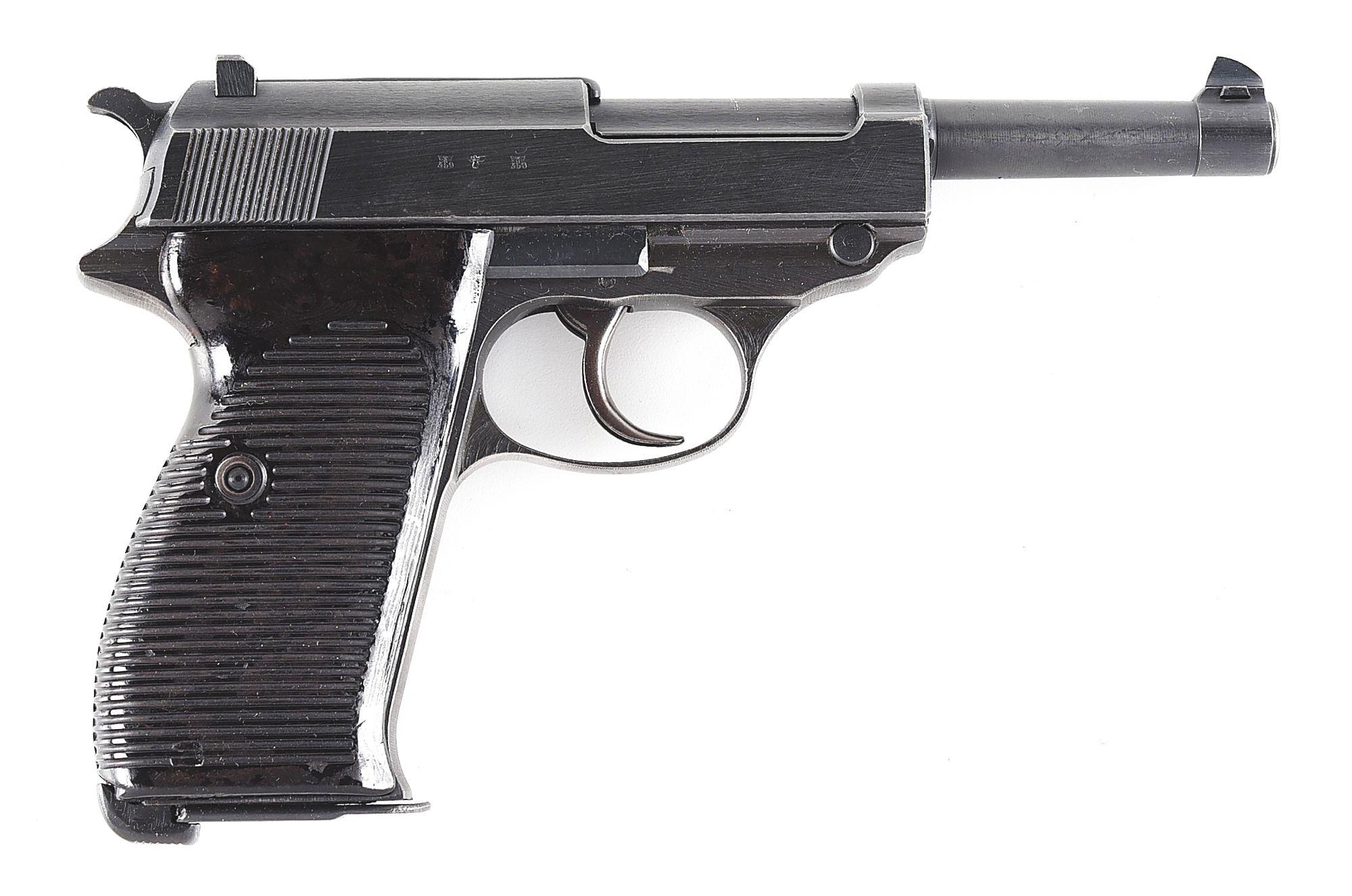 (C) WALTHER "AC 44" CODE P.38 SEMI AUTOMATIC PISTOL WITH CAPTURE PAPERS.