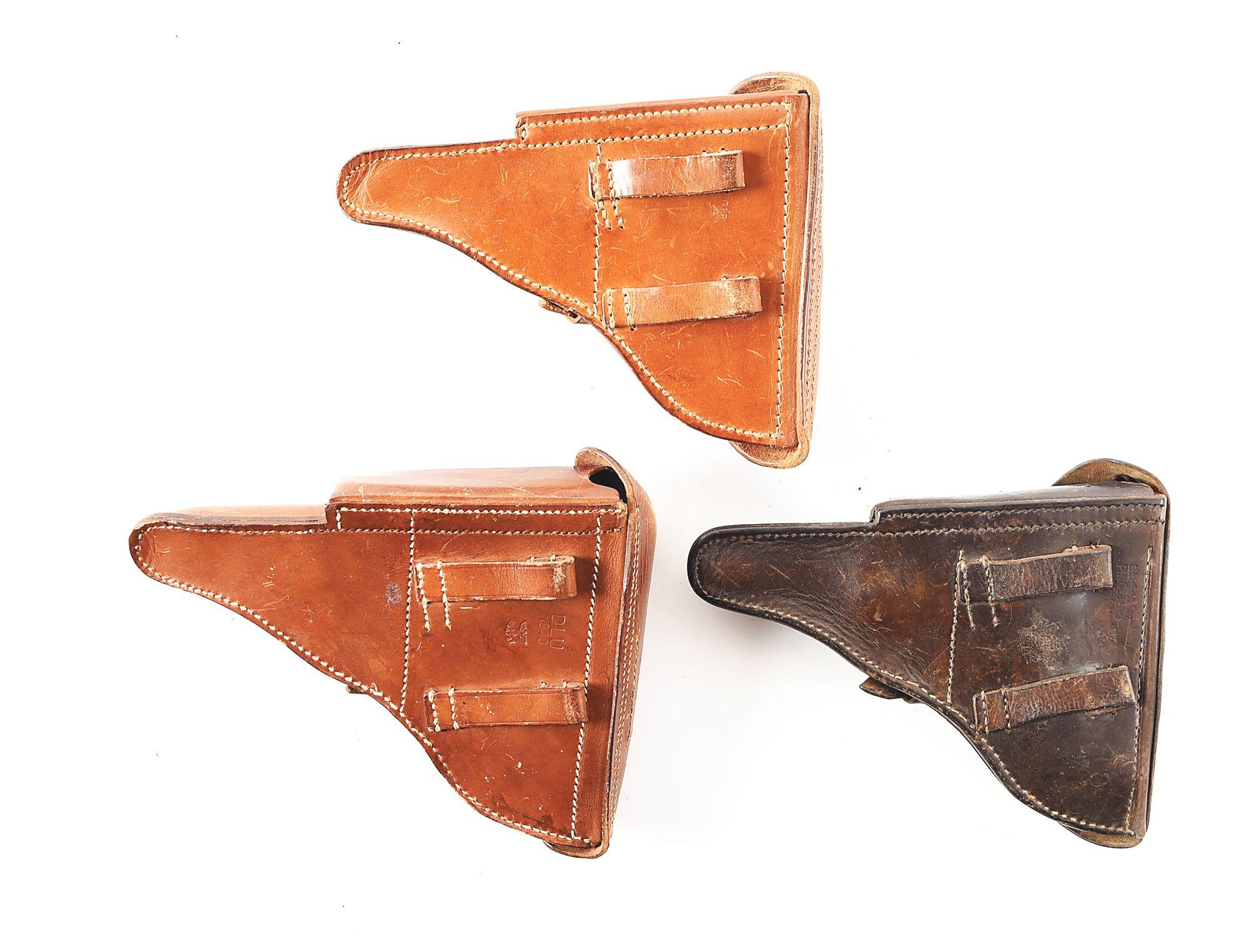 LOT OF 3: LUGER HOLSTERS.