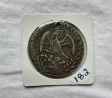 1844  8 Reales Mexico - Holed