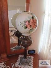 Parker handpainted globe gone with the wind style lamp