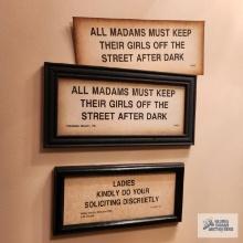 Replica of vintage signs