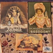 Vintage style advertising signs