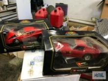FERRARI 250 GTO AND FERRARI TESTAROSSA BURAGO DIE CAST CARS.