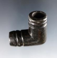 1 15/16" x 1 11/16" Elbow Pipe that is nicely stylized, Indiana. Ex. Cameron Parks, Townsend.