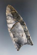 Classic 2 9/16" Fluted Paleo Clovis found in Coshocton Co., Ohio. Excellent example of the type.