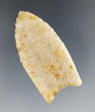 Fine 2 1/16" Paleo Clovis made from Silicified Sandstone Quartzite. Branch Co., Michigan.