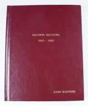 Hardback Book: Baldwin Auctions 1983 - 1989 by John Baldwin. Very good condition.