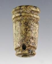 1 1/8"  Grooved plug-form ornament, Guanacaste Province, Nicoya Region, Costa Rica