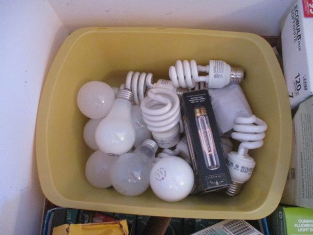 Large Lot of Various Wattage and Type of Lightbulbs