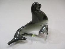Murano Glass Seal Figurine 5 1/2"w X 4"h
