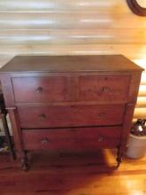 Antique Cherry Empire Style 2 over 2 Chest