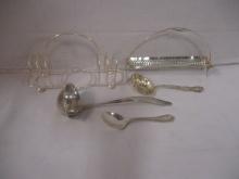 Sterling Spoons, Ladle, Sugar Cube Caddy, Service Caddy