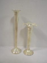 Two Weighted Sterling Bud Vases