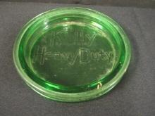 "Kelly HeavyDuty Uranium/Vaseline Glass Ashtray