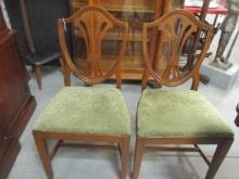 Pair of Shield Back Mahogany Side Chairs