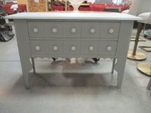 Painted Distressed Finish 2 Drawer Server/Buffet