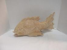 Hand Carved Wooden Carp Fish
