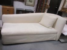 Century Upholstered Rolled Arm Chaise Lounge