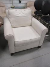 Pottery Barn Upholstered Rolled Arm Chair