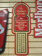 Plastic Molded Perfect Circle Advertising Thermometer Sign
