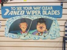 Old Molded Plastic Wiper Blades Advertisement Sign