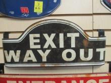 Nostalgic "Exit Way Out" 3D Sign