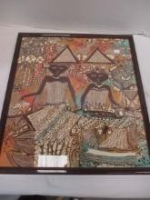 Framed Batik Fabric Artwork