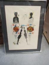 Framed and Matted Contemporary Artwork
