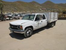 1994 Chevrolet 3500 Crew-Cab Flatbed Debris Truck,