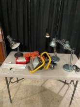 Assorted Lighting Lot including Work & Office Lighting - See pics
