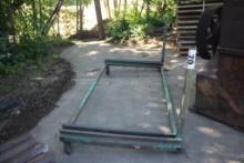 44" x 8' Steel Lumber Cart (missing 1 caster wheel)