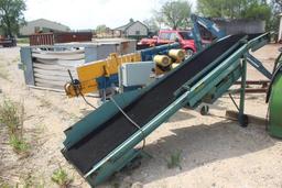 Roach 24" x 12' Incline Belt Conveyor w/Dr, 3ph