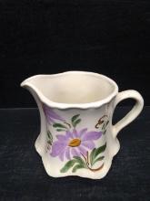 Hand painted Cash Pottery Creamer-Purple Flower