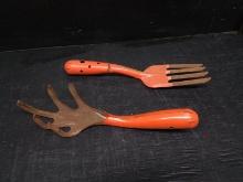 Pair Vintage Metal Garden Tools