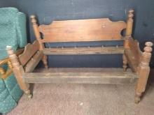 Custom Pine Bench made From 1800s Rope Bed