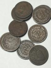 11 Indian Cents 1885-1906
