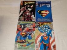 Four DC Super Man Comic Books