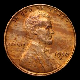 1930-d Lincoln Cent 1c Grades Select Unc RB