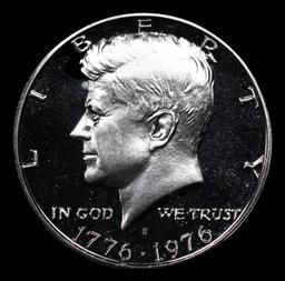 Proof 1776-1976-s Silver Kennedy Half Dollar 50c Grades GEM++ Proof Deep Cameo