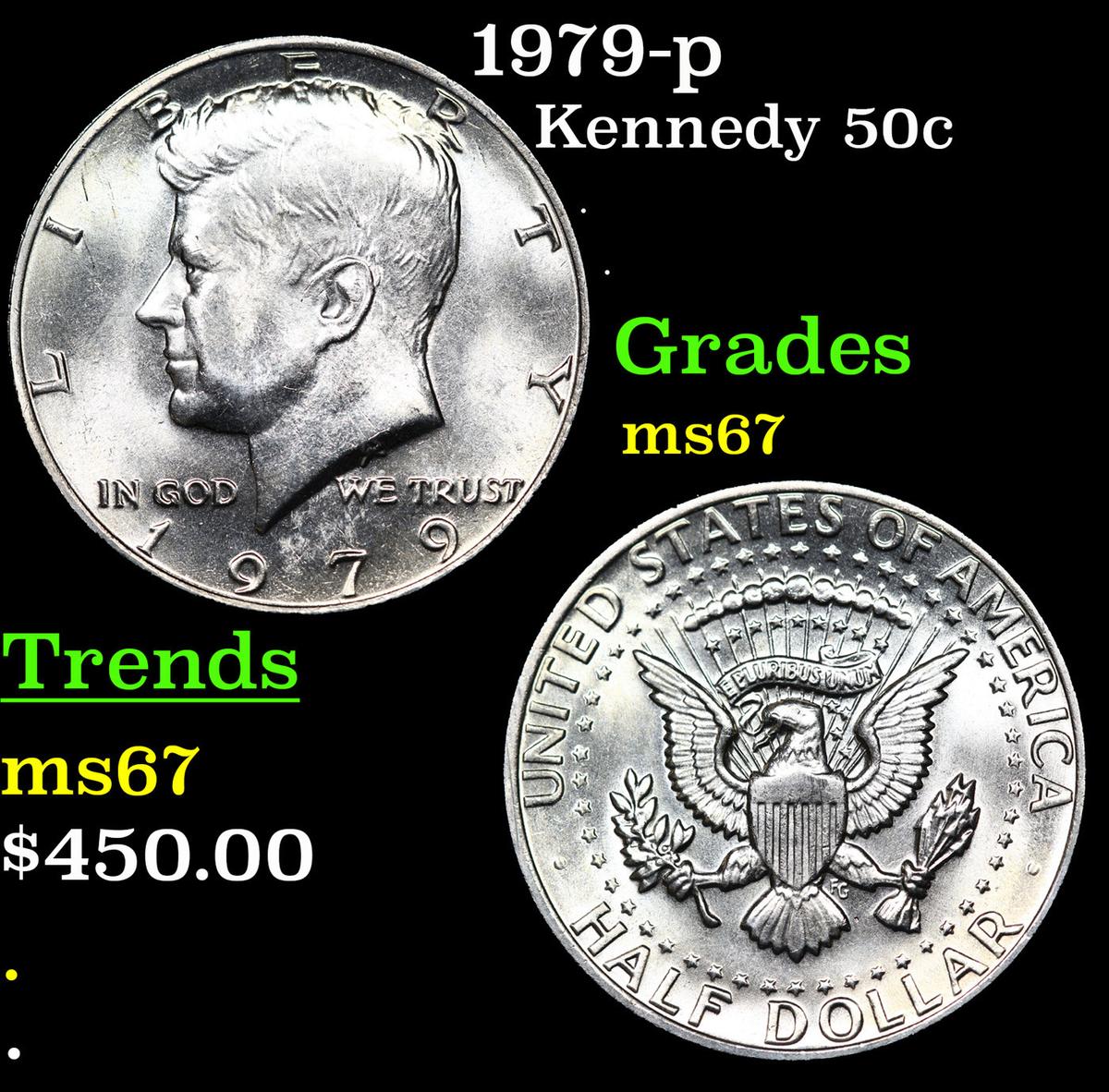 1979-p Kennedy Half Dollar 50c Grades GEM++ Unc